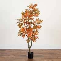 Nearly Natural 5' Green Sumac Indoor Artificial Tree