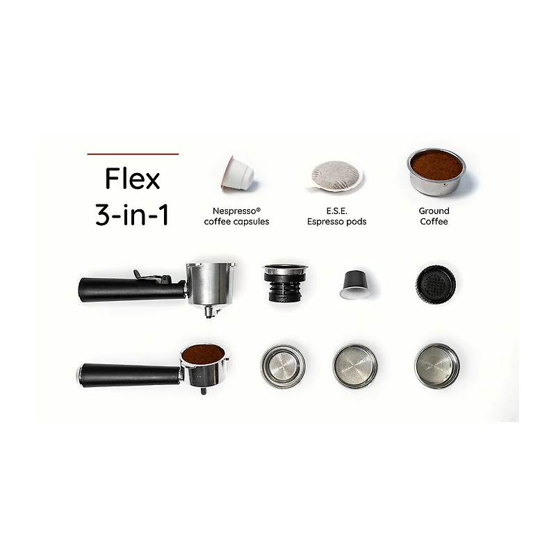 Espressione Flex 3-In-1 Espresso Coffee Machine