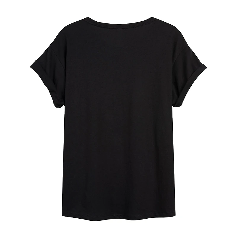 Yellowstone Beth Dutton Nice And Naughty Womens Juniors Crew Neck Short Sleeve Regular Fit Graphic T-Shirt