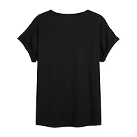 Yellowstone Beth Dutton Nice And Naughty Womens Juniors Crew Neck Short Sleeve Regular Fit Graphic T-Shirt