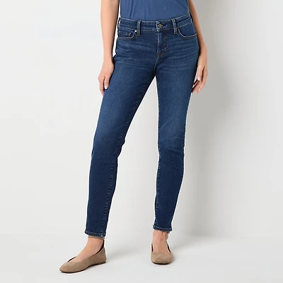 a.n.a Womens Mid Rise Tall Skinny Fit Jean