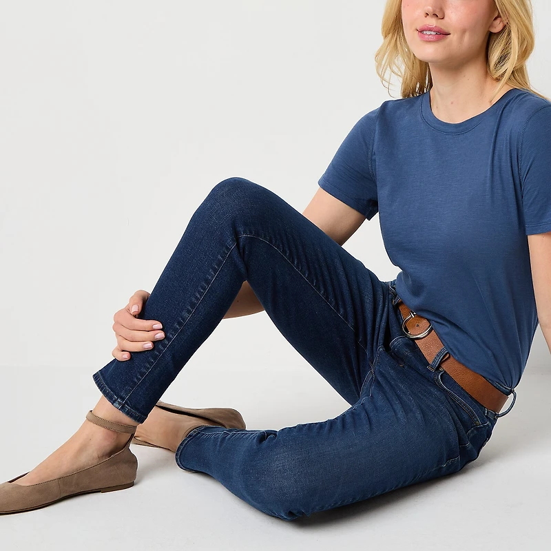 a.n.a Womens Mid Rise Tall Skinny Fit Jean