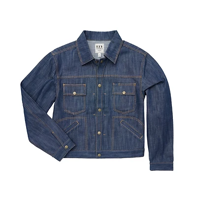 Ely Cattleman Vintage Mens Denim Lightweight Tall Work Jacket