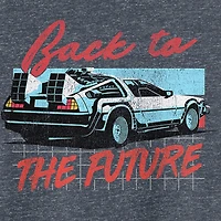 Back To Future Mens Crew Neck Short Sleeve Classic Fit Big and Tall Graphic T-Shirt