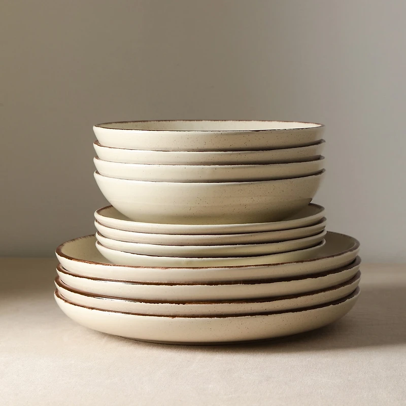 EARTH & CLAY Heath 4-pc. Stoneware Dinnerware Set
