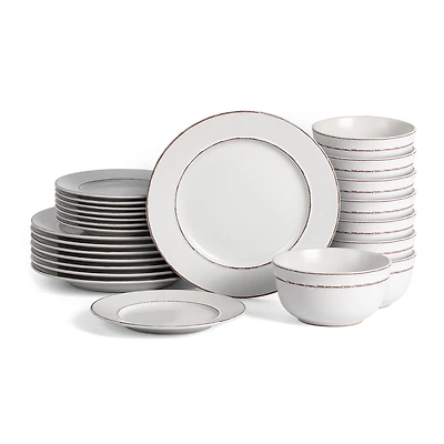 EARTH & CLAY Hazel 24-pc. Stoneware Dinnerware Set