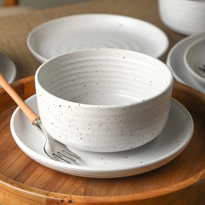 EARTH & CLAY Ion 8-pc. Stoneware Dinnerware Set