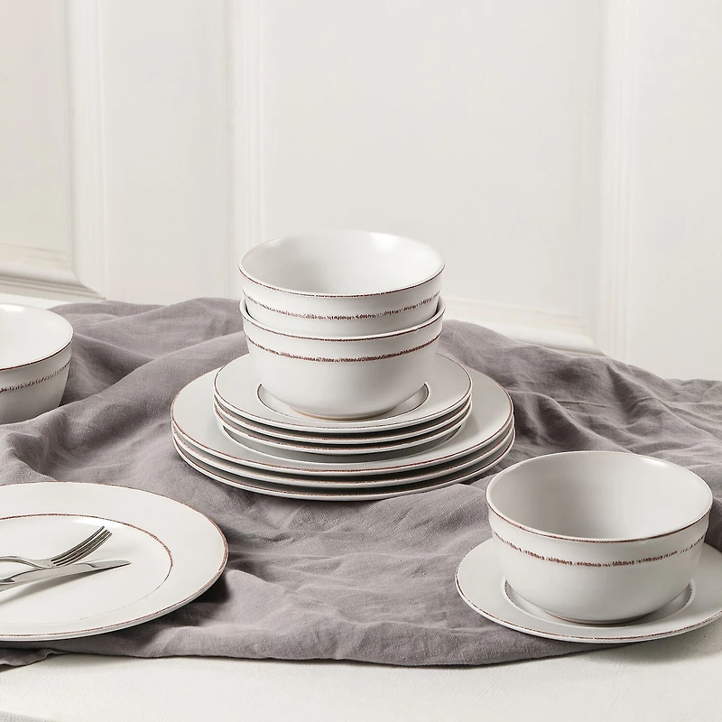 EARTH & CLAY Hazel 12-pc. Stoneware Dinnerware Set