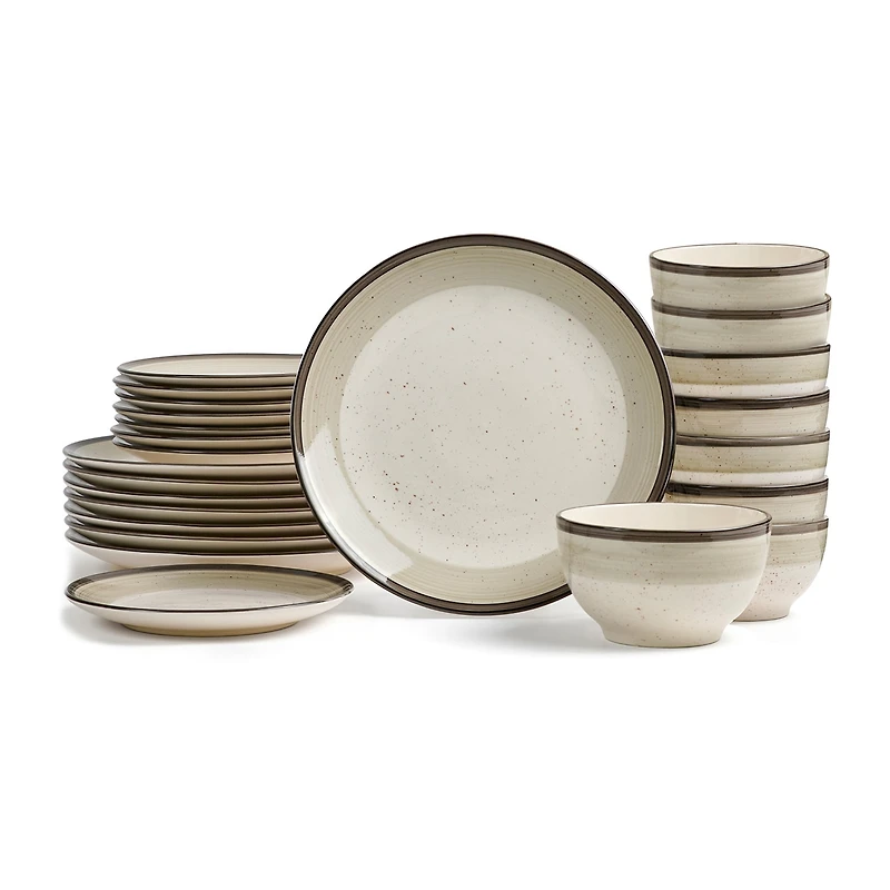 EARTH & CLAY Harlow 24-pc. Earthenware Dinnerware Set