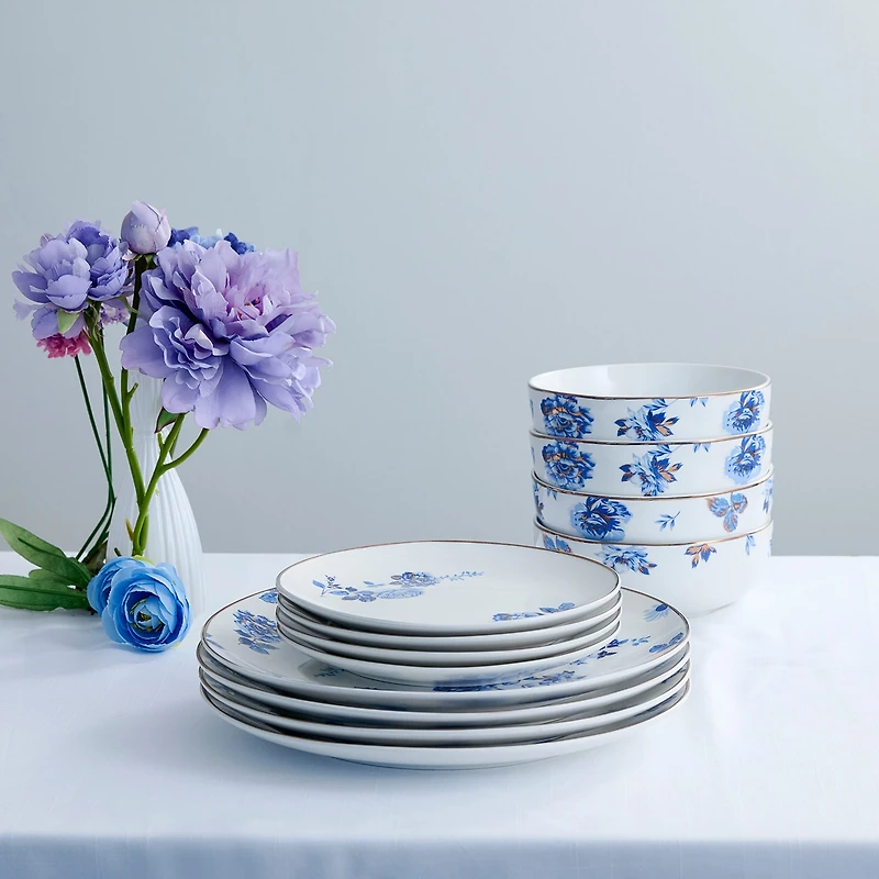 Stone + Lain Viola 4-pc. Porcelain Dinnerware Set