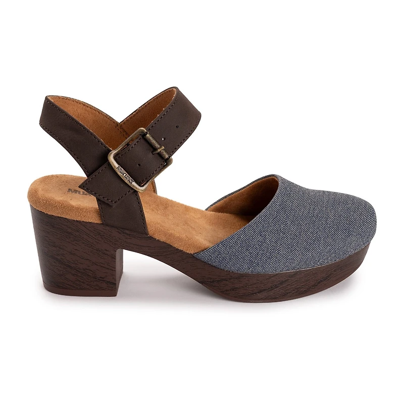 Muk Luks Merritt Strap Shoe Womens Round Closed Toe Cone Heel Pumps