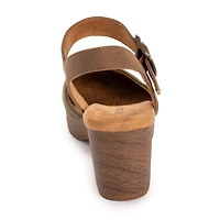Muk Luks Merritt Strap Shoe Womens Round Closed Toe Cone Heel Pumps