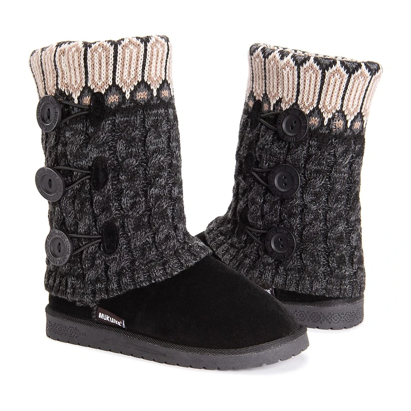 Muk Luks Womens Cheryl Cuff Boot Flat Heel Booties