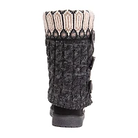 Muk Luks Womens Cheryl Cuff Boot Flat Heel Booties