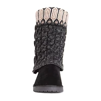 Muk Luks Womens Cheryl Cuff Boot Flat Heel Booties