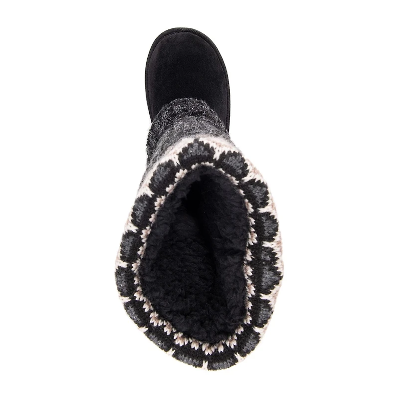 Muk Luks Womens Cheryl Cuff Boot Flat Heel Booties