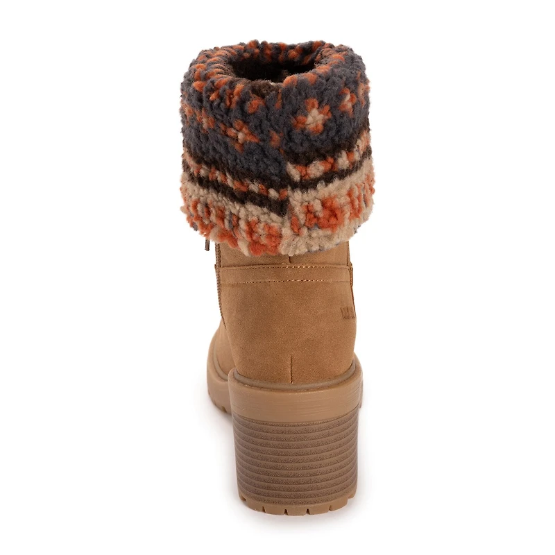 Muk Luks Womens Londyn Boot Stacked Heel Booties