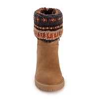 Muk Luks Womens Londyn Boot Stacked Heel Booties