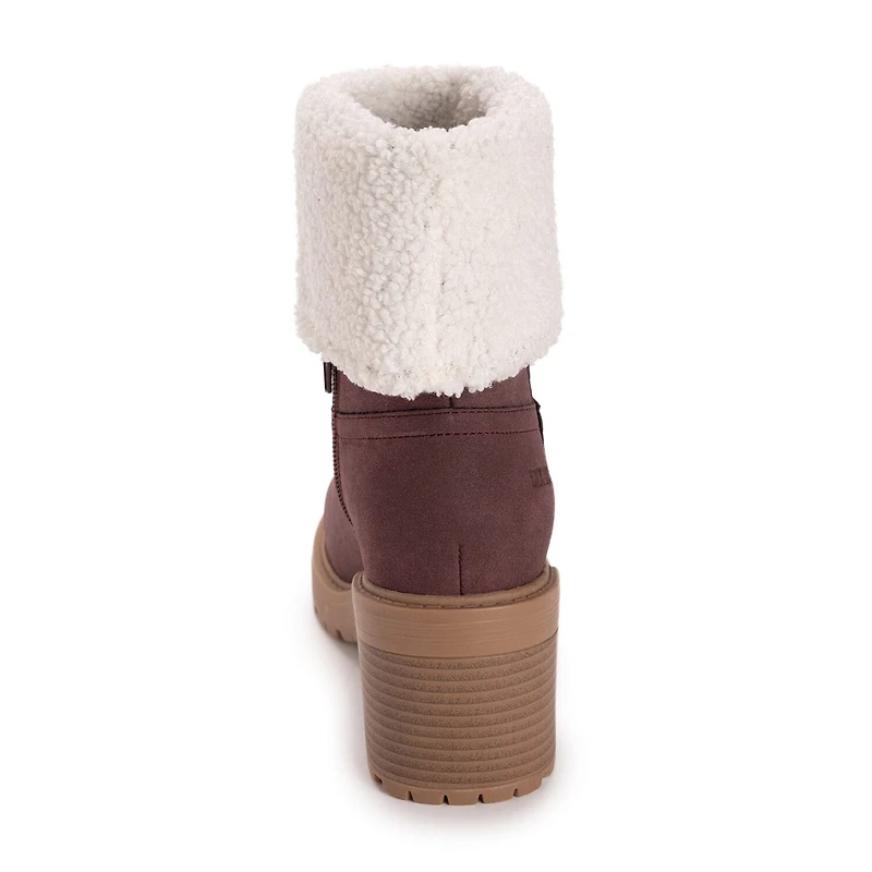 Muk Luks Womens Londyn Boot Stacked Heel Booties