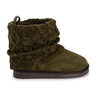Muk Luks Womens Laurel Boot Flat Heel Booties