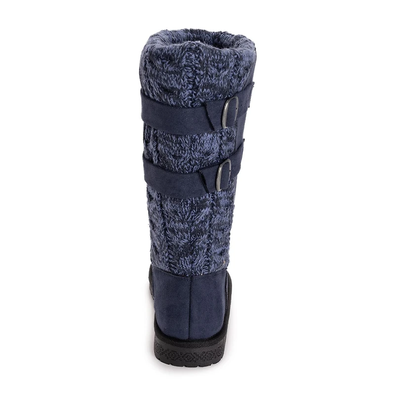 Muk Luks Womens Jean Boot Flat Heel Booties