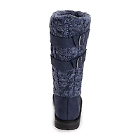 Muk Luks Womens Jean Boot Flat Heel Booties