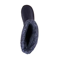 Muk Luks Womens Jean Boot Flat Heel Booties