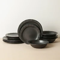 Stone + Lain Oasis 12-pc. Stoneware Dinnerware Set