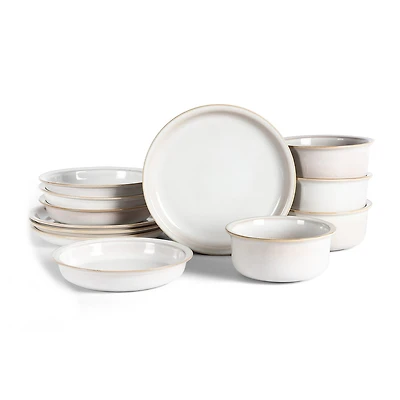 Stone + Lain Slate 4-pc. Stoneware Dinnerware Set
