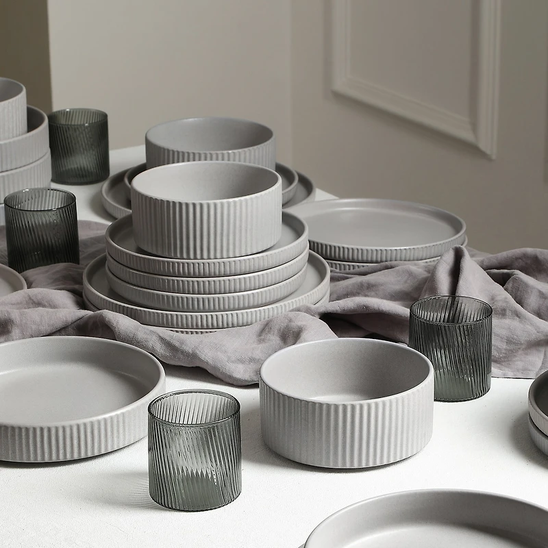 Stone + Lain Haven 8-pc. Stoneware Dinnerware Set