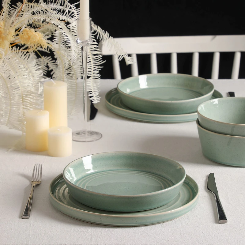 Stone + Lain Claire -pc. Stoneware Dinnerware Set
