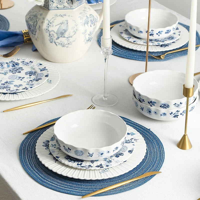 Stone + Lain Fiore 24-pc. Bone China Dinnerware Set