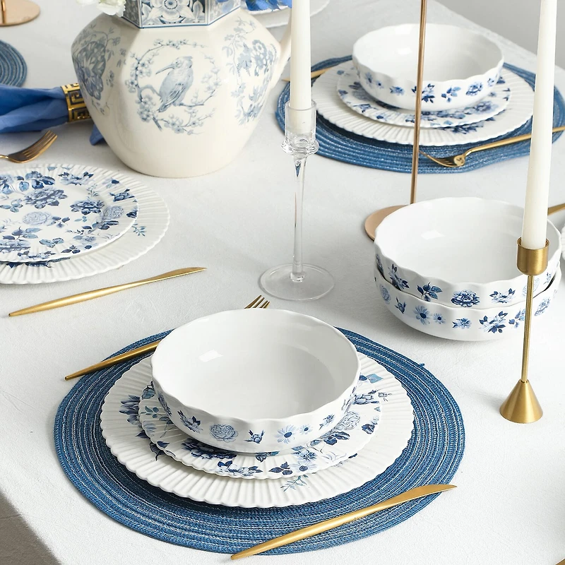 Stone + Lain Fiore 4-pc. Bone China Salad Plate
