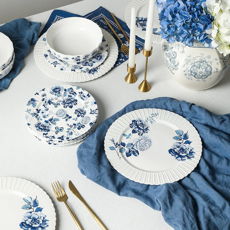Stone + Lain Fiore 4-pc. Bone China Salad Plate
