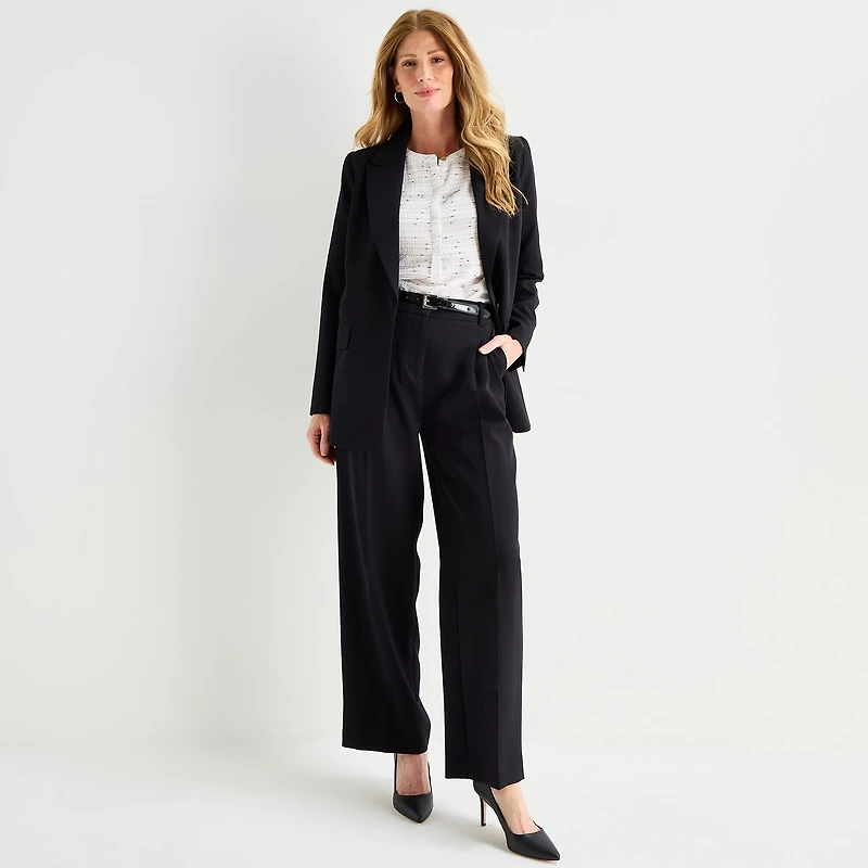 Liz Claiborne Womens Relaxed Fit Blazer