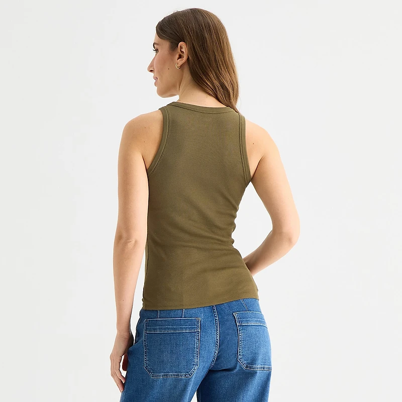 a.n.a Womens High Neck Sleeveless Tank Top