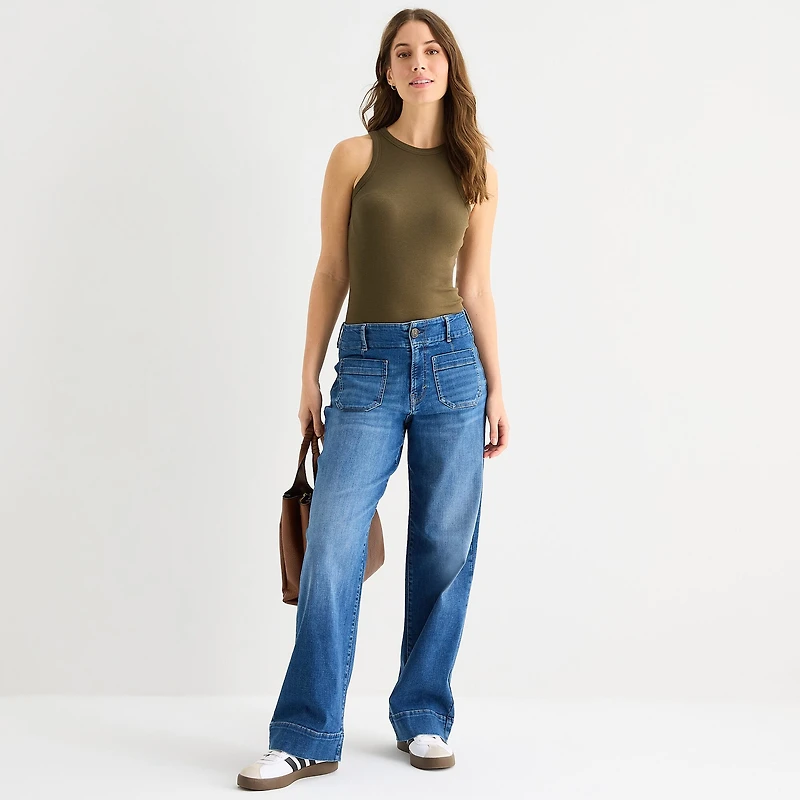 a.n.a Womens High Neck Sleeveless Tank Top