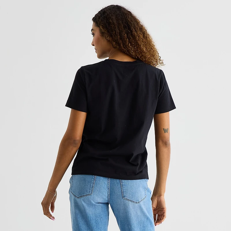 A.N.A Womens Round Neck Short Sleeve T-Shirt