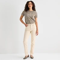 a.n.a Womens High Rise Straight Leg Slim Fit Jean