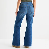 a.n.a Womens Mid Rise Relaxed Flare Leg Jean