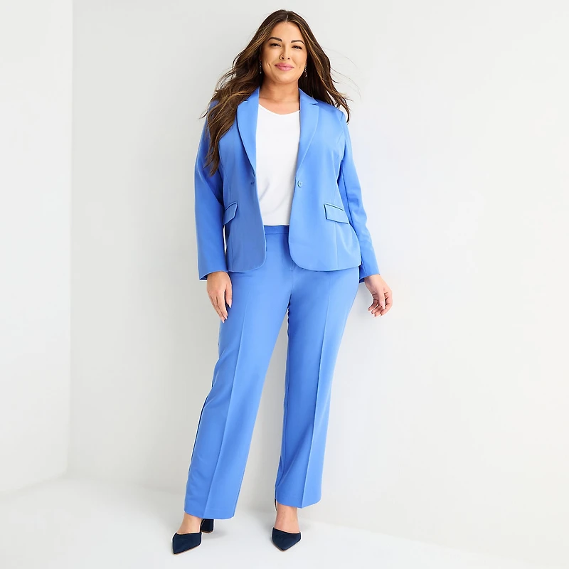 Liz Claiborne Audra Womens Plus Straight Mid Rise Trouser