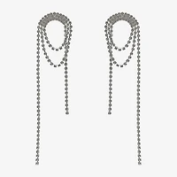 Bijoux Bar Silver Tone Womens Glass Drop Earrings