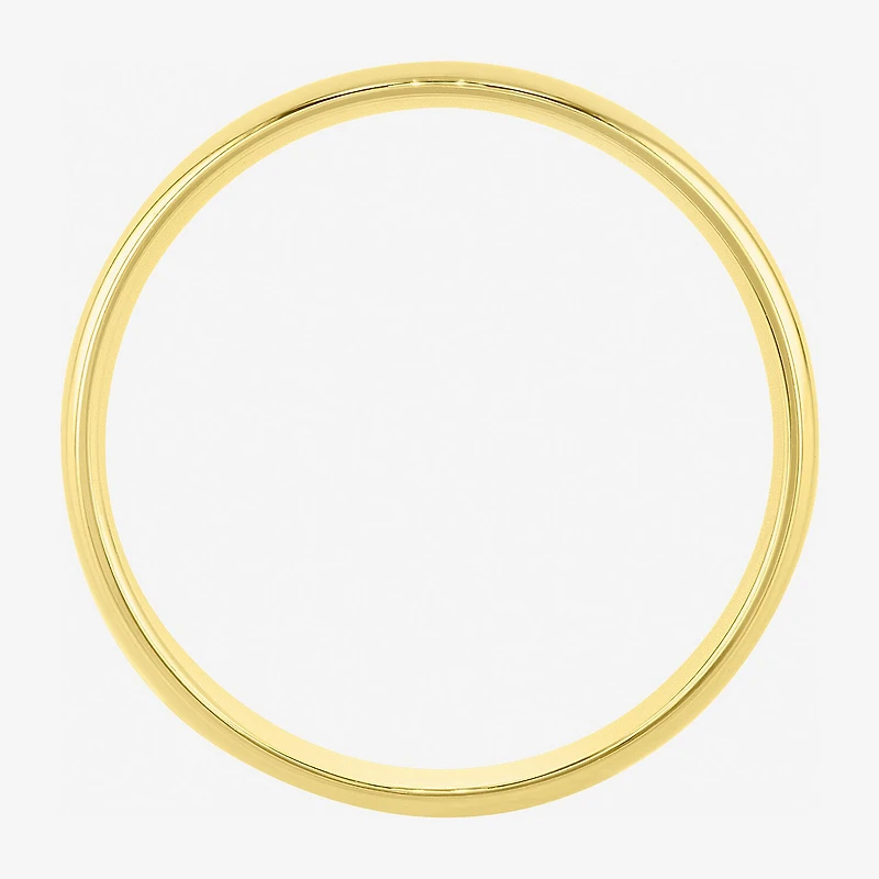 Mens 4MM 14K Gold Over Silver Wedding Band