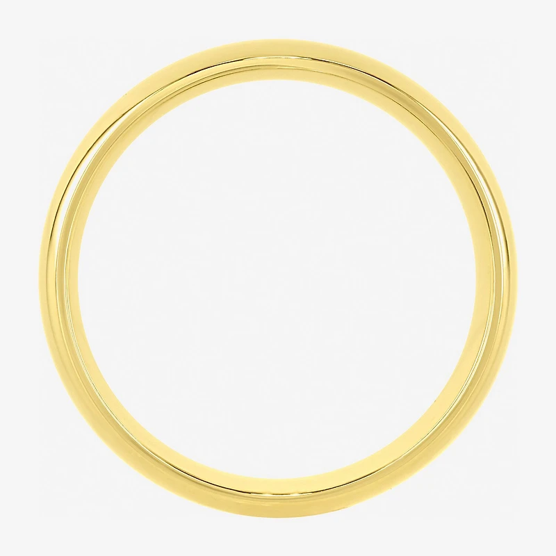 Mens 8MM 14K Gold Over Silver Wedding Band