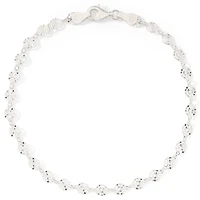 Sterling Silver Circle-Design Ankle Bracelet