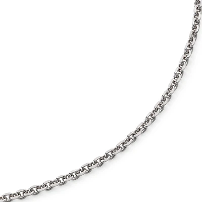 Made in Italy 16” Criss-Cross Sterling Silver Chain Necklace