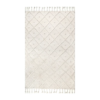 nuLoom Jinny Trellis Tassel Loomed Rug