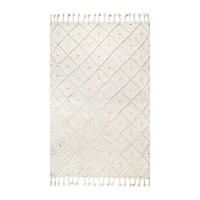 nuLoom Jinny Trellis Tassel Loomed Rug