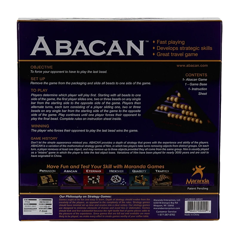 Maranda Enterprises, Llc Abacan Board Game