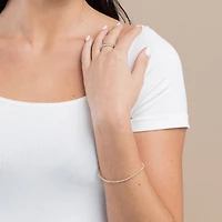 Womens 1 CT. T.W. Lab Grown White Diamond 10K Gold 7.25 Inch Tennis Bracelet